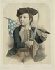 Young Boy Carrying American Flag And Sword Image
