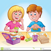 School Lunchtime Clipart Image