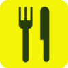 Yellow And Green Knife And Fork Clip Art