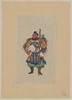 [man Wearing Ceremonial Costume, Carrying A Long Staff (possibly A Small Tree Trunk Sprouting A Branch With Leaves) And A Fan Made Of Feathers; Appears To Have Wings That Terminate In Sharp Points] Image