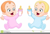 Baby Boy Twins Clipart Image