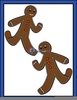 Running Gingerbread Man Clipart Image
