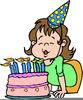 Birthday Cake Girl Clipart Image