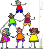 Kids Working Together Clipart Image