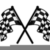 Green Racing Flag Clipart Image