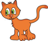 Curious Orange Cartoon Kitty Cat Smu Image