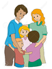 Hugging Family Clipart Image