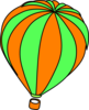 Hot Air Balloon Grey Clip Art