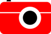 Camera Red Black Clip Art