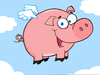 Animated Flying Pig Clipart Image