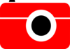 Camera Red Black Clip Art