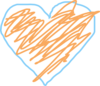 Blue And Orange Heart Clip Art