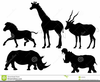 African Animal Silhouettes Clipart Image
