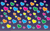 Colorful Hearts Background Image