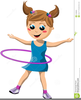 Girl Hula Hooping Clipart Image