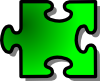 Green Jigsaw Piece 14 Clip Art