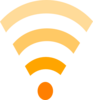Orange Wifi For List-style 4x4 Clip Art
