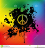 Rainbow Peace Sign Clipart Image