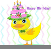 Clipart Duck And Flowers Image