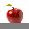 One Large Red Apple Clipart Image