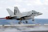 F/a-18 Hornet Launches From Uss Kitty Hawk. Image