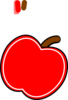 Red White Apple Clip Art