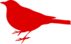 Bird Silhouette Red Clip Art