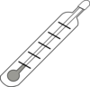 Thermometer Cold - Outline Clip Art
