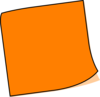 Orange Note Clip Art