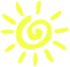 Yellow Lite Sun Clip Art