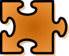 Orange Jigsaw Puzzle Piece Clip Art
