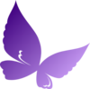 Gradient Purple Butterfly Clip Art