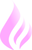 Blue Flame Simple Pink White Clip Art