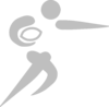 Rugby Logo Grey  Clip Art