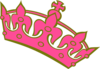 Pink Army Tilted Tiara Clip Art
