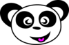 Happy Panda Face Clip Art