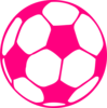 Hot Pink Soccer Ball Clip Art