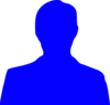 Blue Man Sillhouette Clip Art