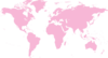 World Map Pink Clip Art