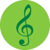 Music Pin Green Clip Art