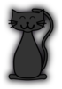 Black Cat Happy Clip Art