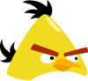Yellow Angry Bird Without Outlines  Clip Art