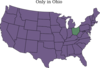 U.s. Map Highlighting Ohio Clip Art
