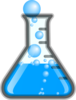 Blueflask/bubbles Clip Art
