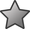 Outlined Star (grey) Clip Art