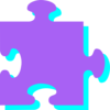 Purple N Turq Puzzle Clip Art