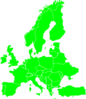 Europe Map Green Clip Art