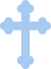 Light Blue Cross Clip Art
