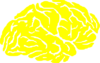 Yellow Brain Logo Clip Art