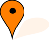 Orange Google Maps Pin Clip Art